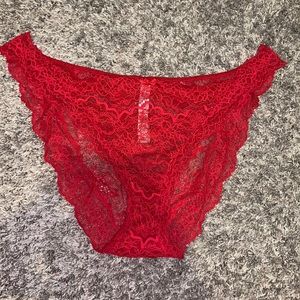 Red lace Victoria secret underwear